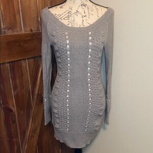 Guess by Marciano Gray Knit Mini Dress